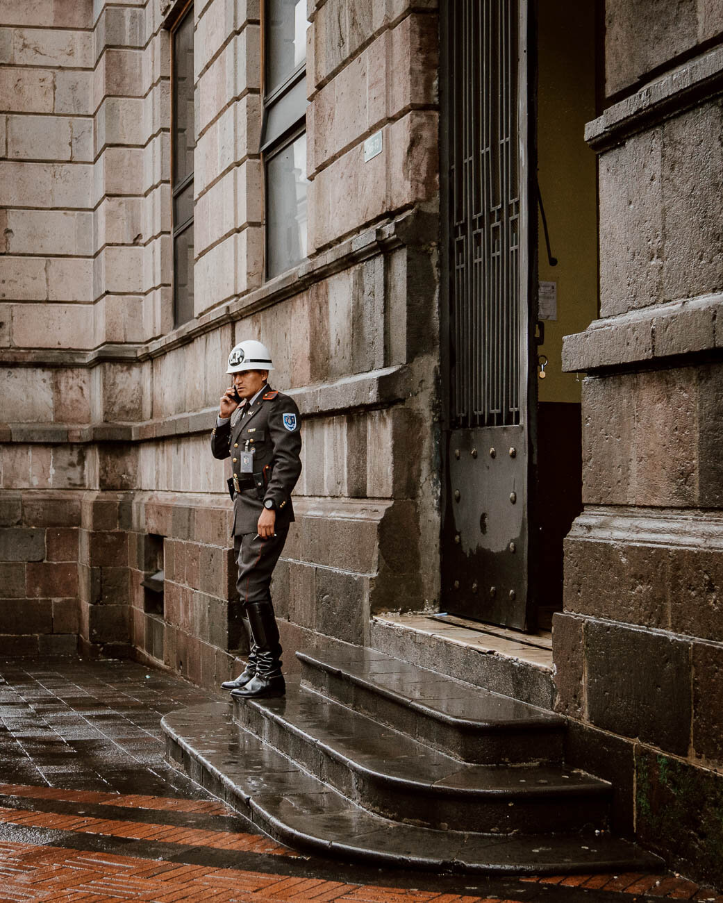 Things to do in Quito - Explore the old town - Soldier in Front of Government Building 