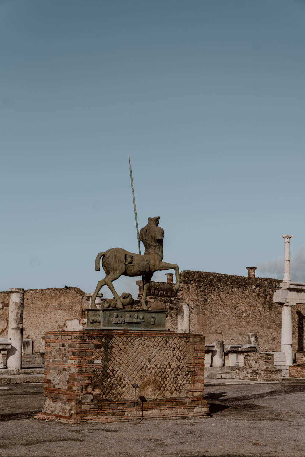 broken bronze centaur statue